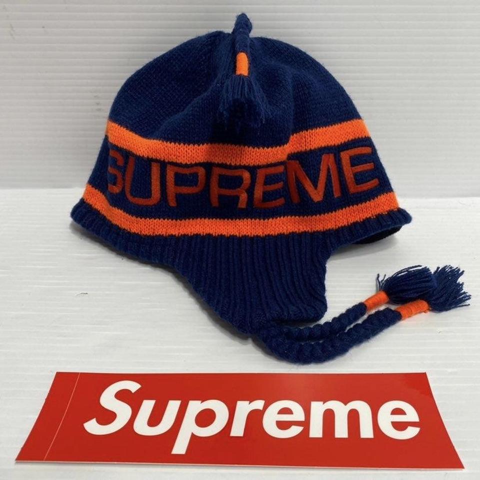 Supreme Overdyed Beanie Hat White Blue Navy Brand - Depop