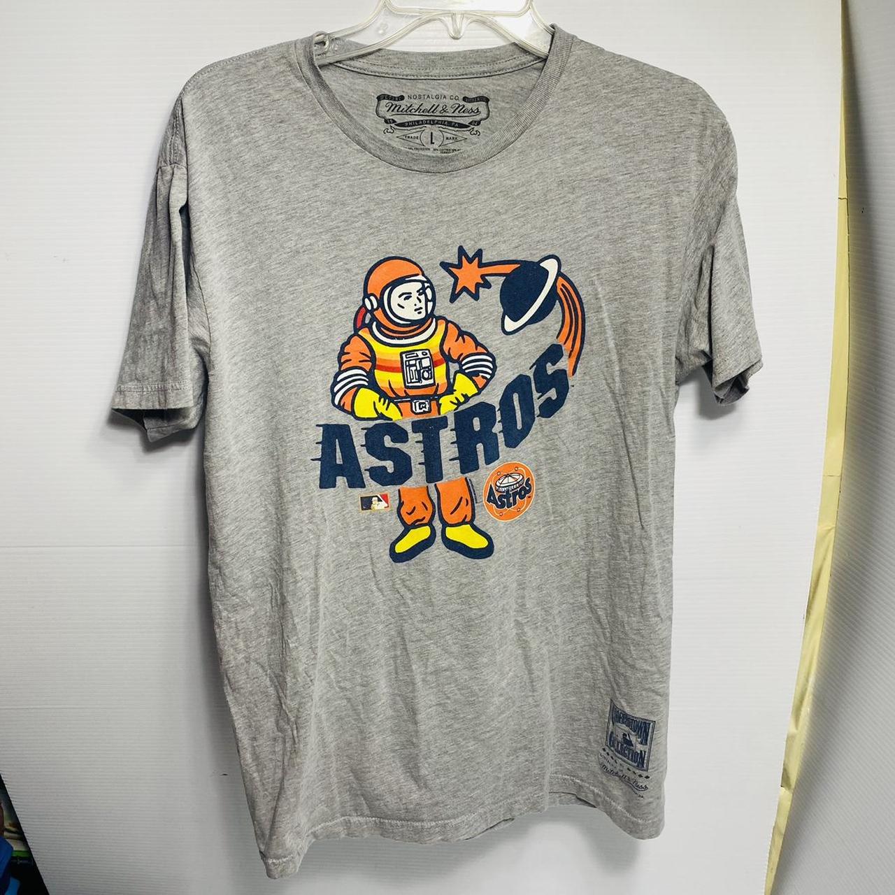 Houston Astros T Shirt Mitchell & Ness Cooperstown... - Depop