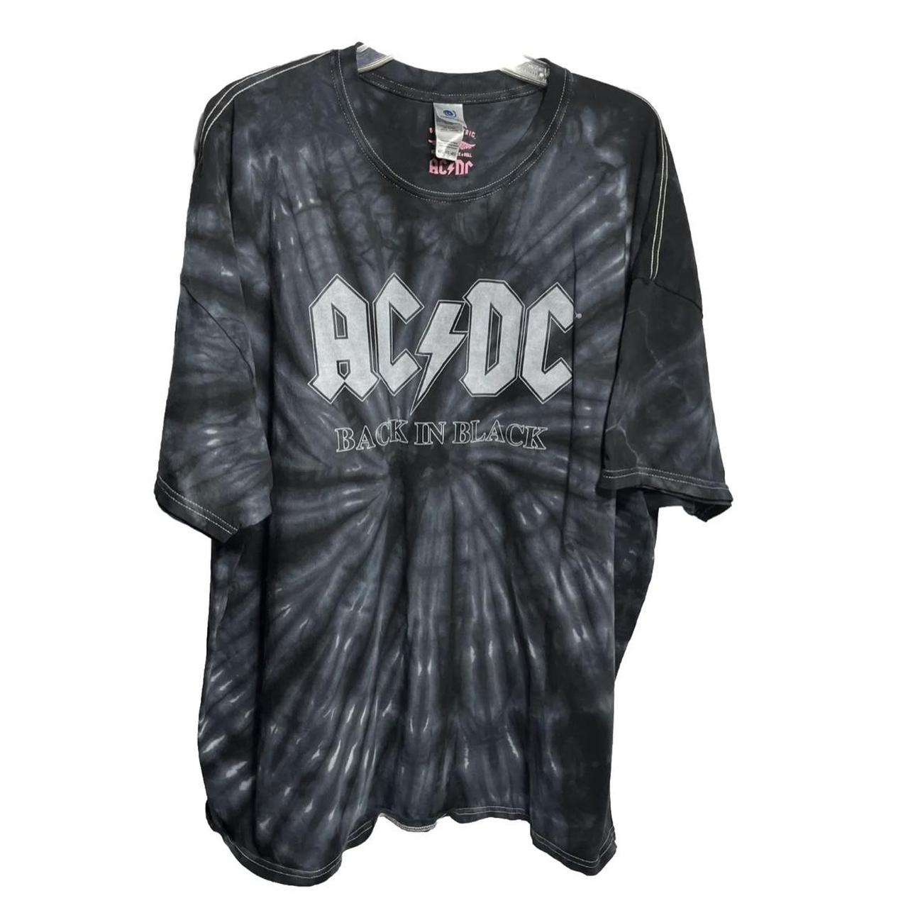 Acdc Back in Black Tie-Dye T-Shirt - 4XL