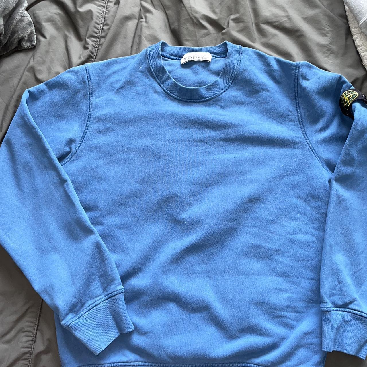 Men’s blue Stone Island jumper, size S worn twice... - Depop