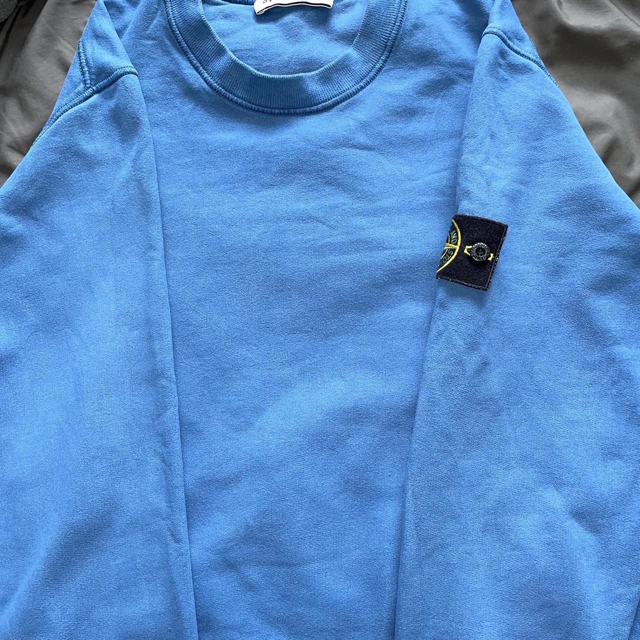 Men’s blue Stone Island jumper, size S worn twice... Depop