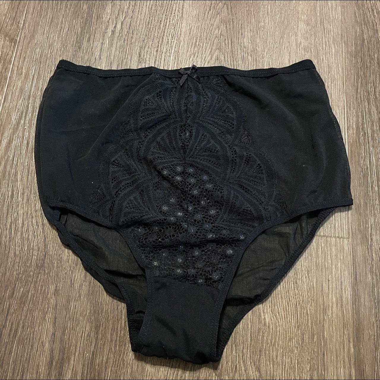 High waisted black panties Depop