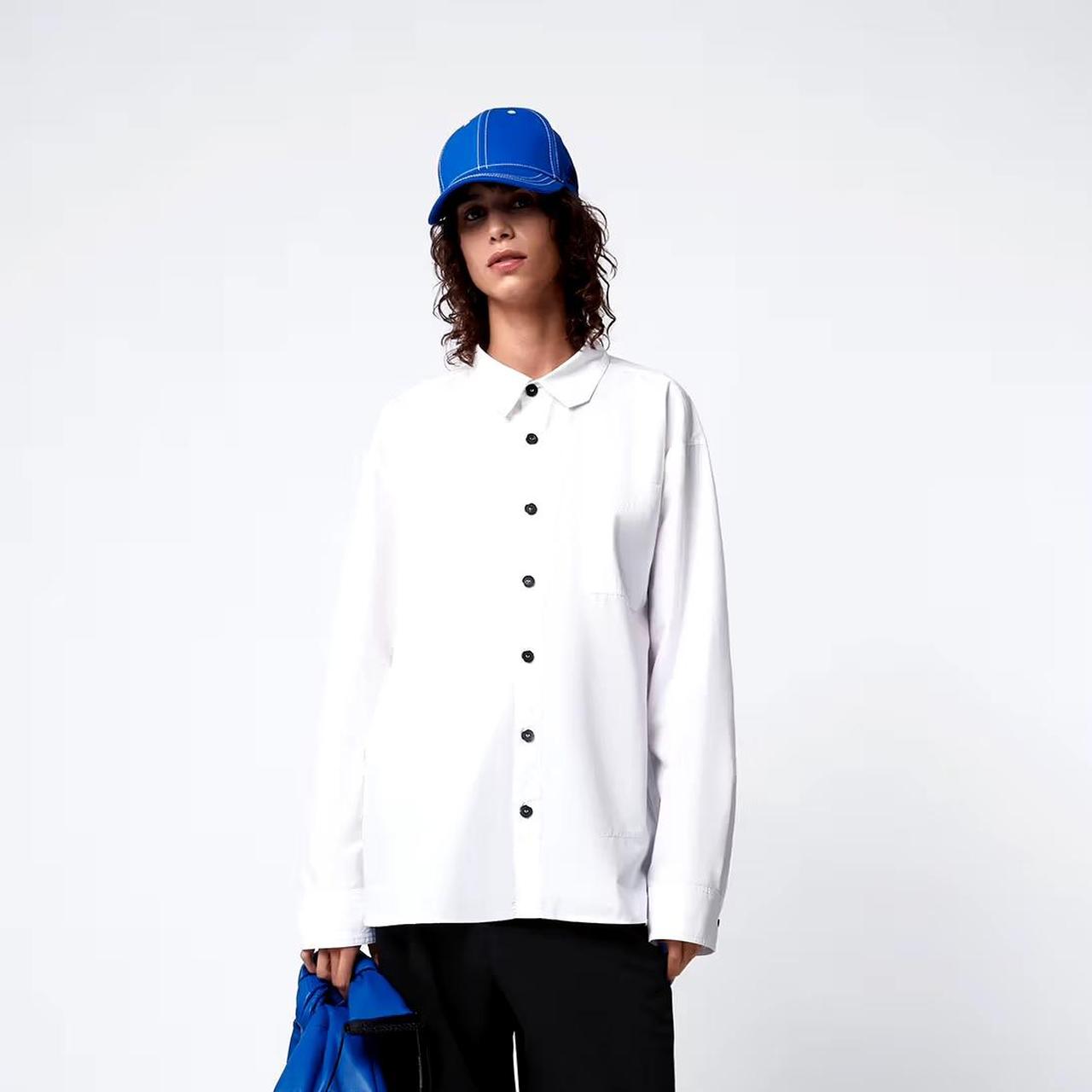ADER ERROR ホワイト NolcTシャツ Zara X Adererror - White Button-Up - Size M - | Depop