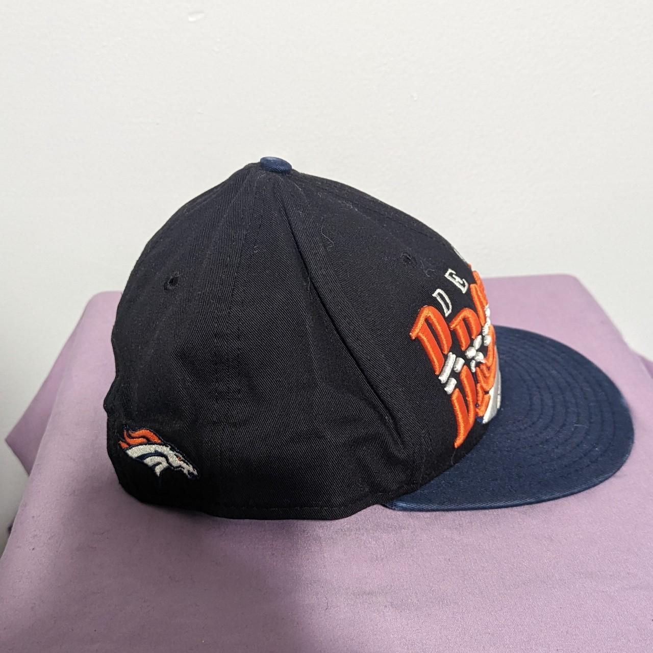 men's white and orange hat Denver Broncos New Era - Depop