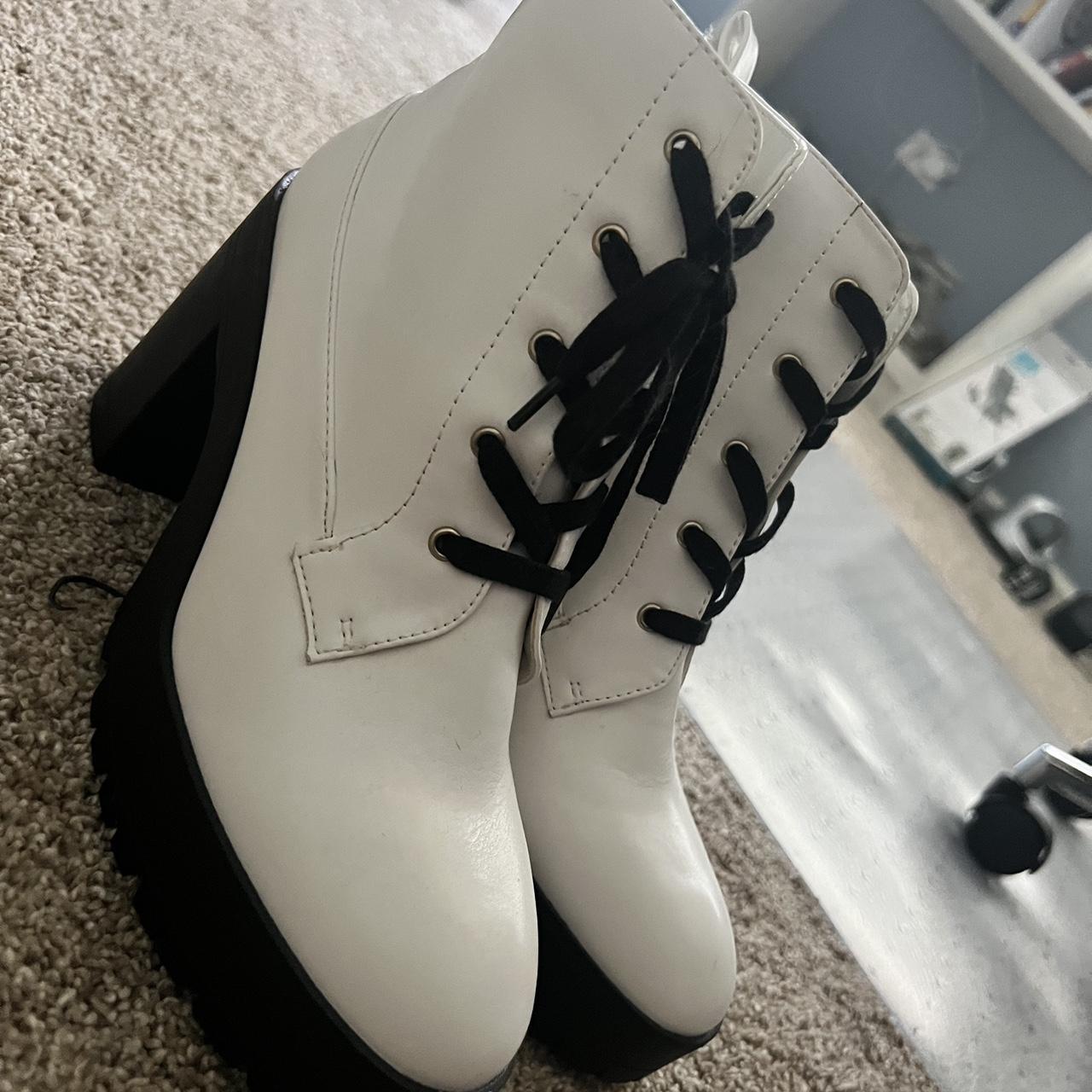 White 2024 combat heels