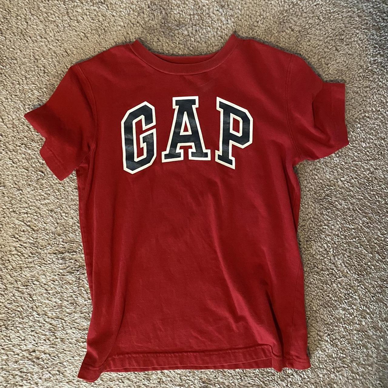 Red And Blue Kids Gap Tee Size Medium can Fit A Small Depop Red And Blue Kids Gap Tee Size Medium can Fit A Small Depop