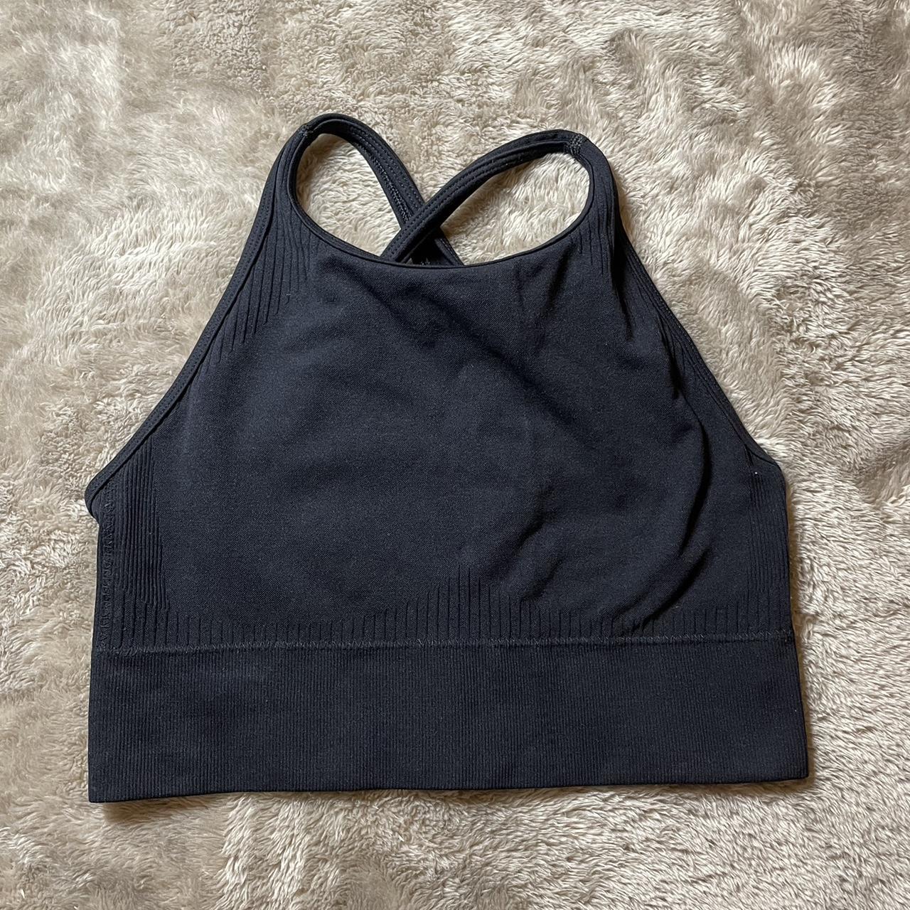 Gilly Hicks Hollister black cross back sports bra... - Depop