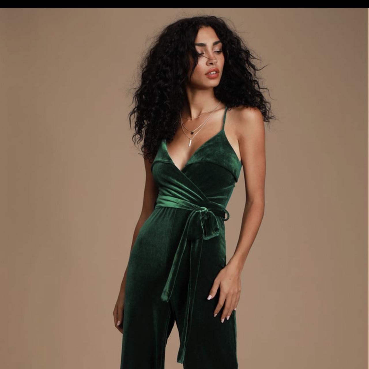 Velvet green hot sale jumpsuit