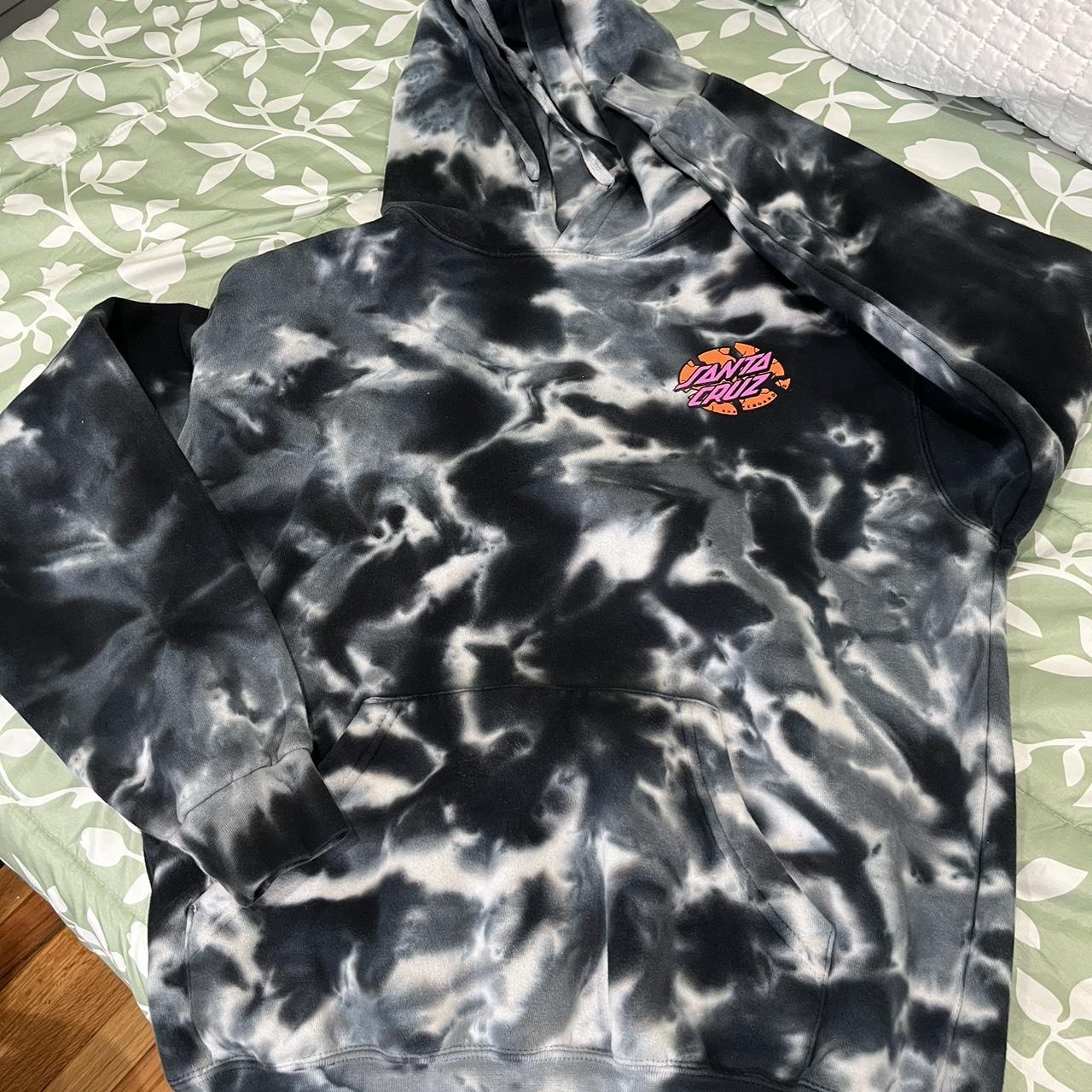 Medium Santa Cruz Hoodie watercolor tie dye print Depop