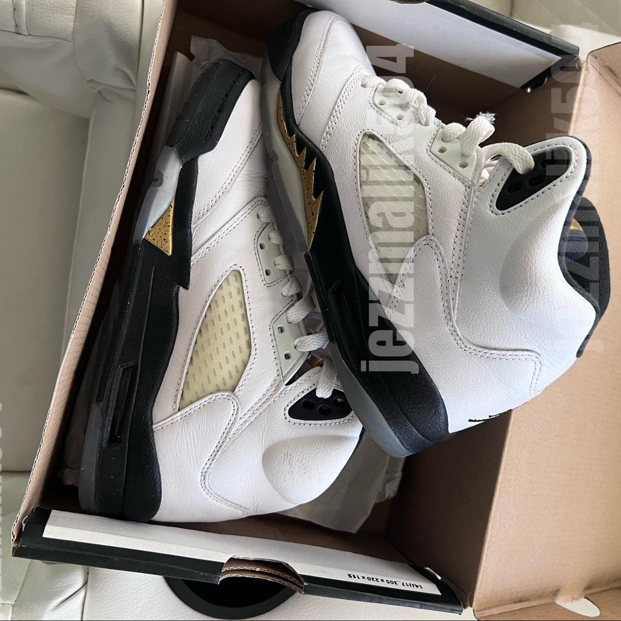 Jordan 5s outlet white and gold