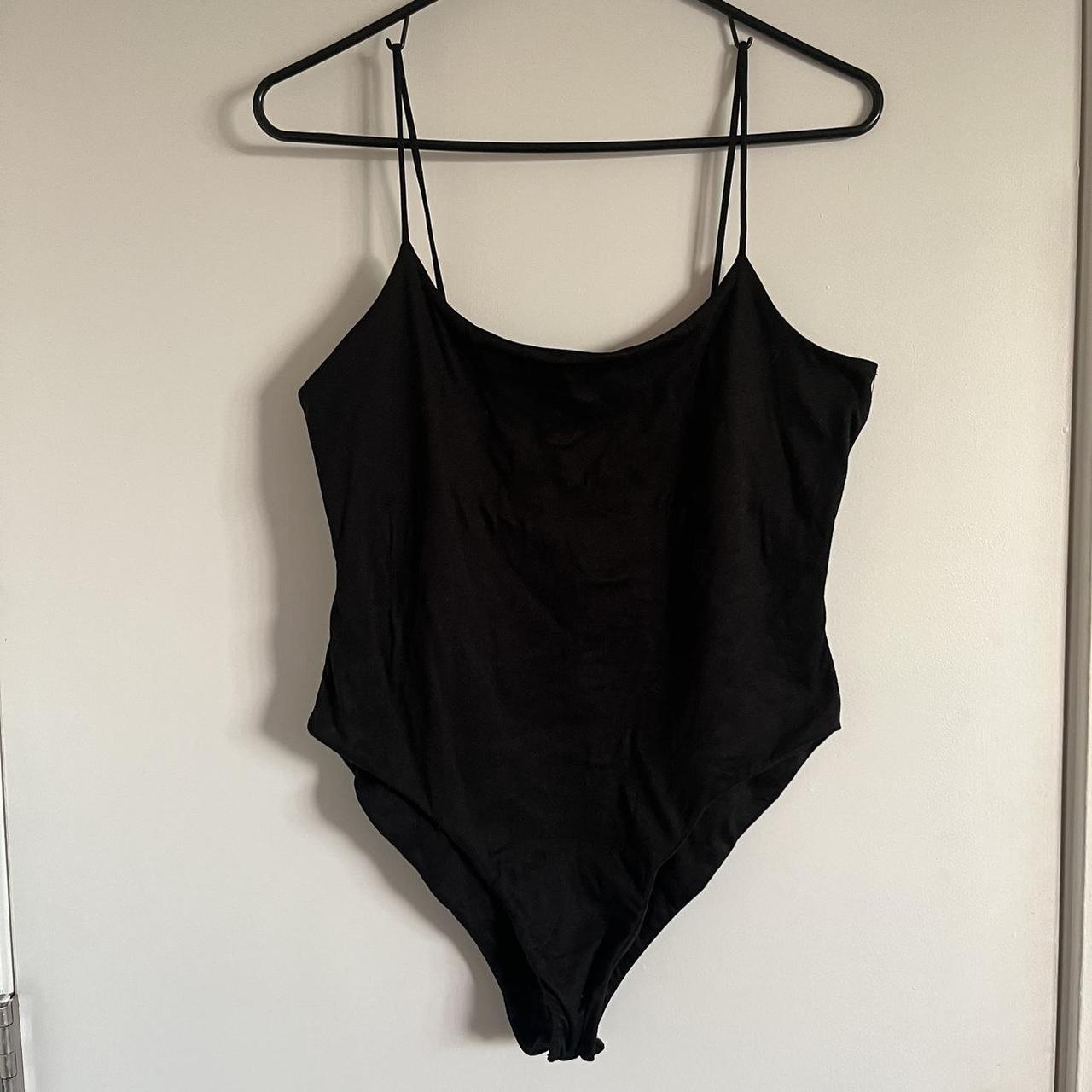 Black spaghetti strap bodysuit from Fashion Nova in - Depop