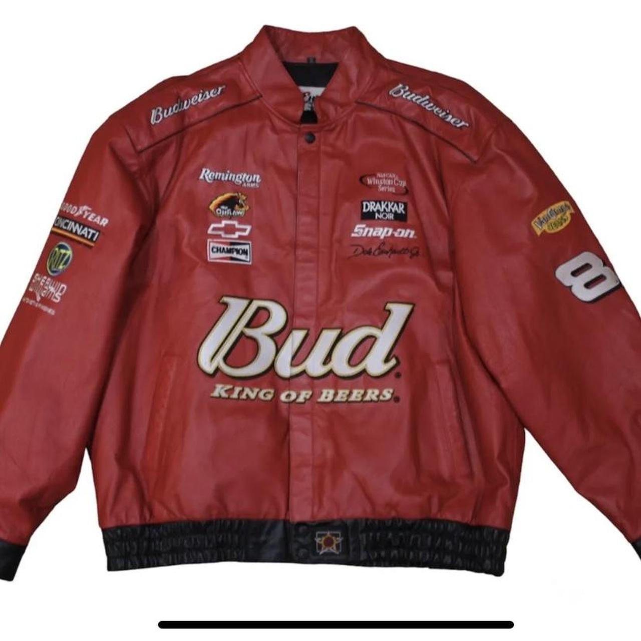 Vintage Dale Earnhardt Jr. Budweiser Red Leather Depop