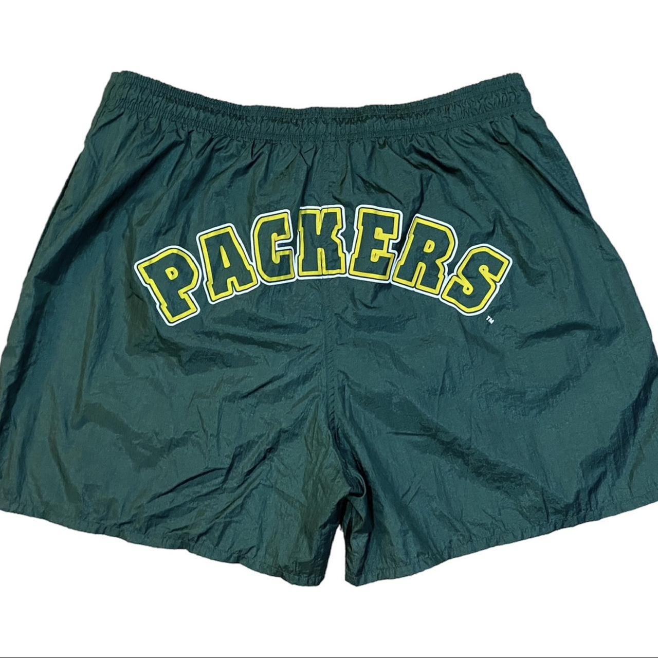 Vintage Green Bay Packers Shorts Lee Sports Nylon - Depop