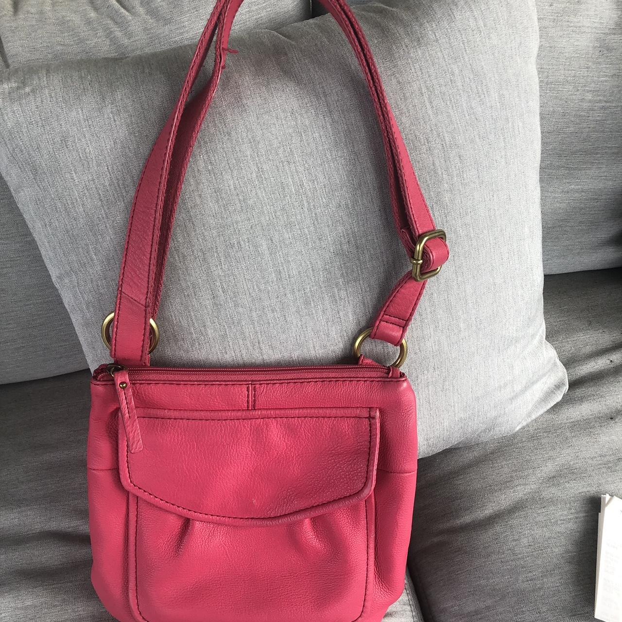 Pink Leather Fossil Shoulder Bag Purse | eBay