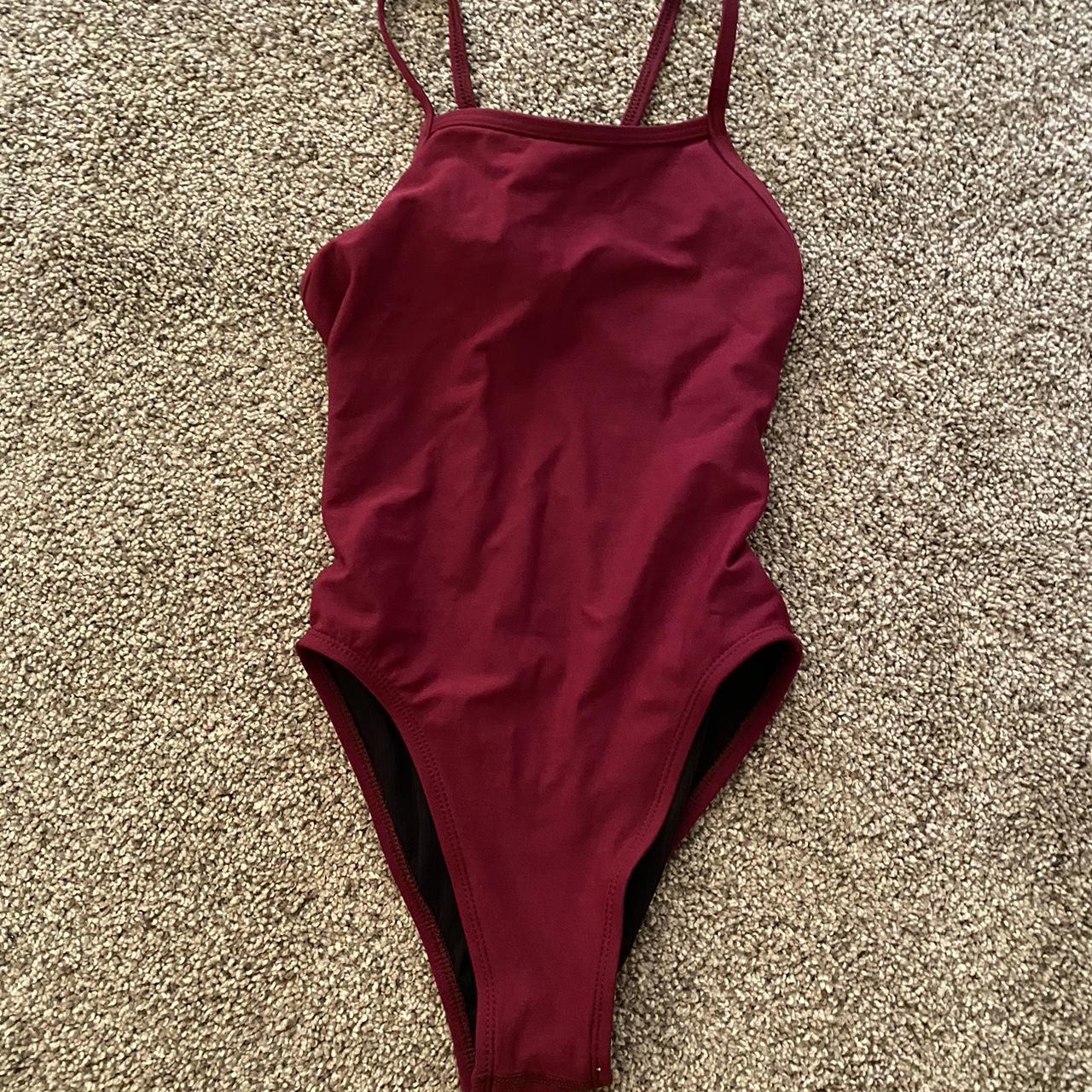 Burgundy/Purple Jolyn racing full-piece suit. SIZE... - Depop