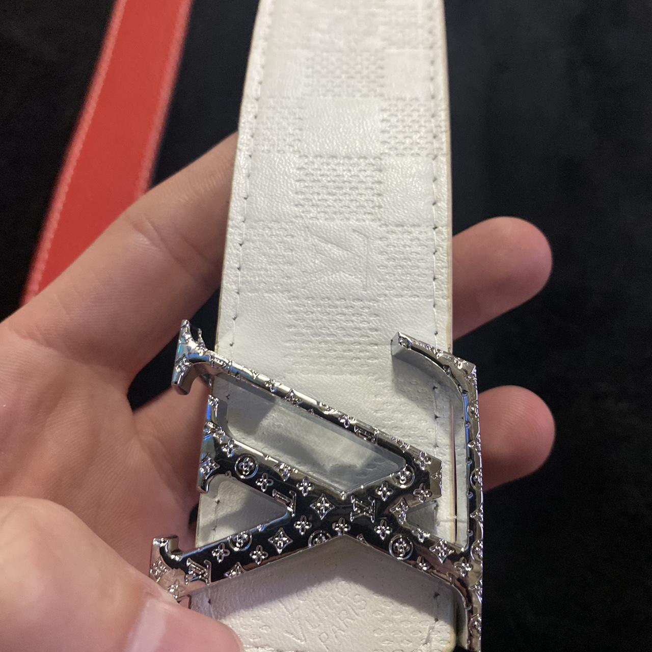 louis vuitton belt men white
