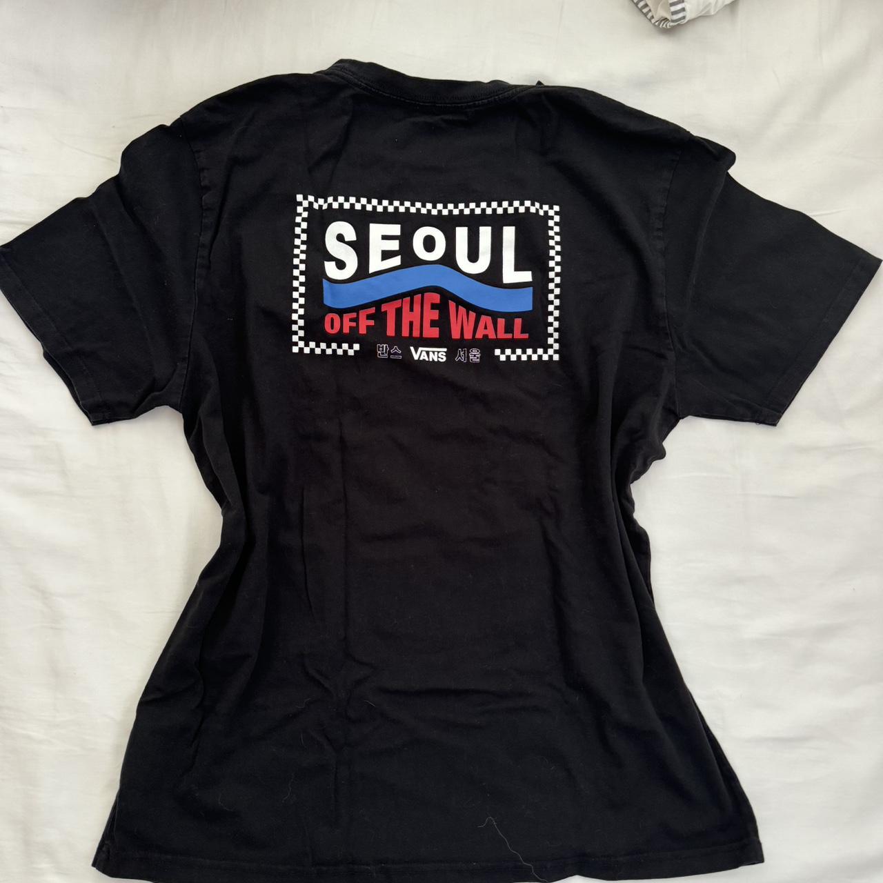 Vans Seoul black skate tee worn once, like brand | Depop