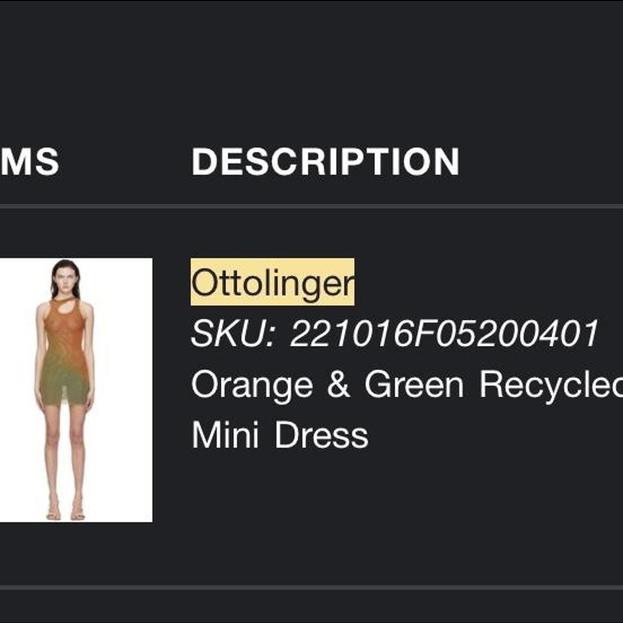 Ottolinger Women's Orange and Green Dress (3)