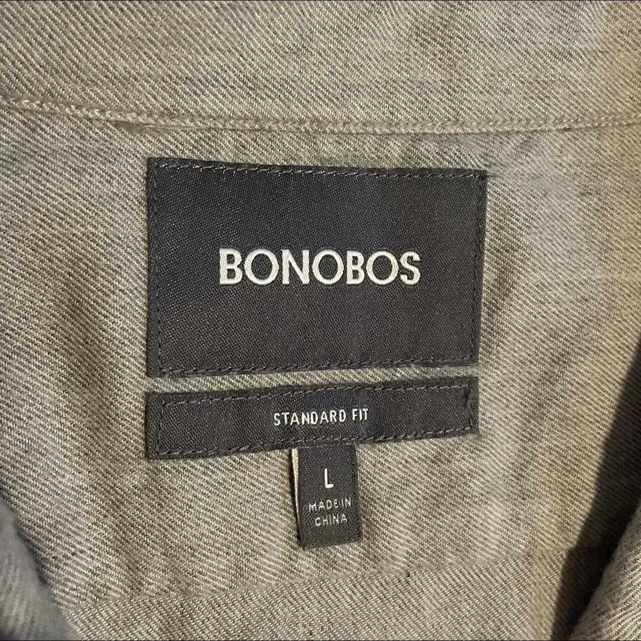 mens large bonobos grey button up shirt SUPER SOFT I... - Depop