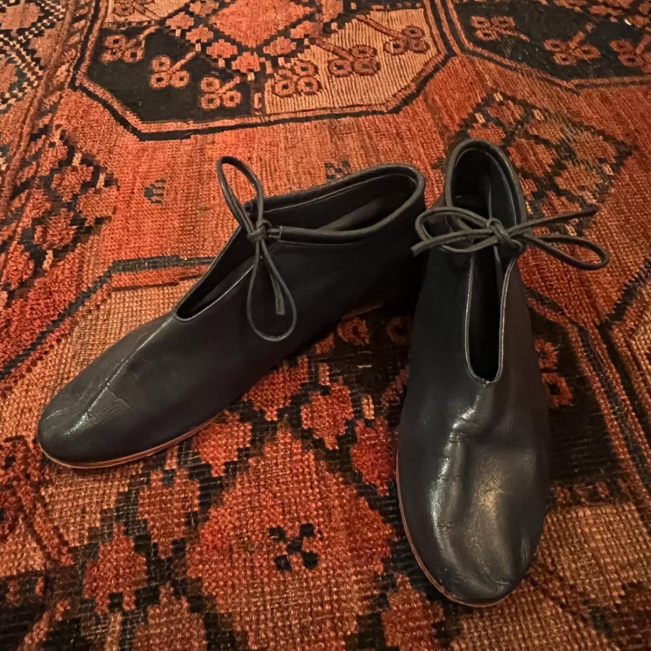 MARTINIANO Glove Bootie Navy (Leather Oxfords) Worn... - Depop