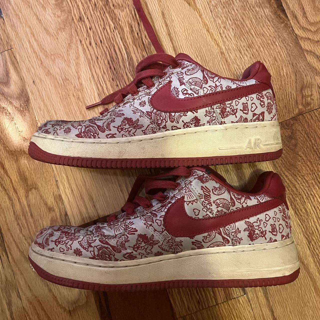 RARE vintage Nike Air Force 1 Valentine's Day... - Depop