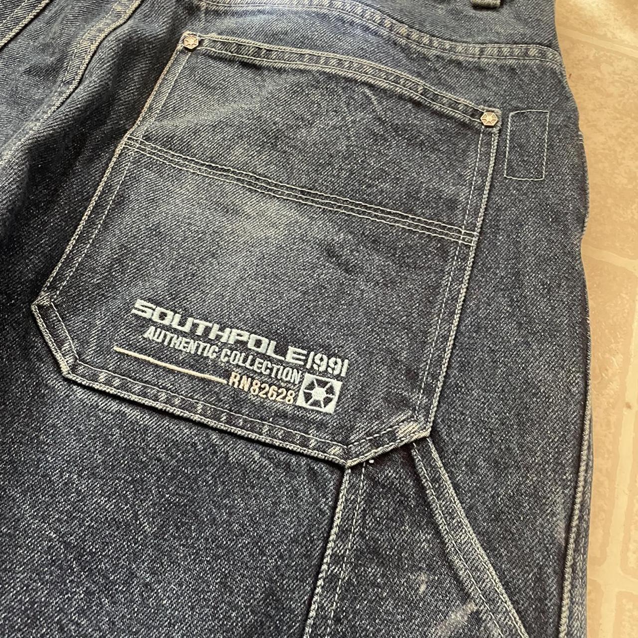 Baggy southpole carpenter jeans with embroidery on... - Depop