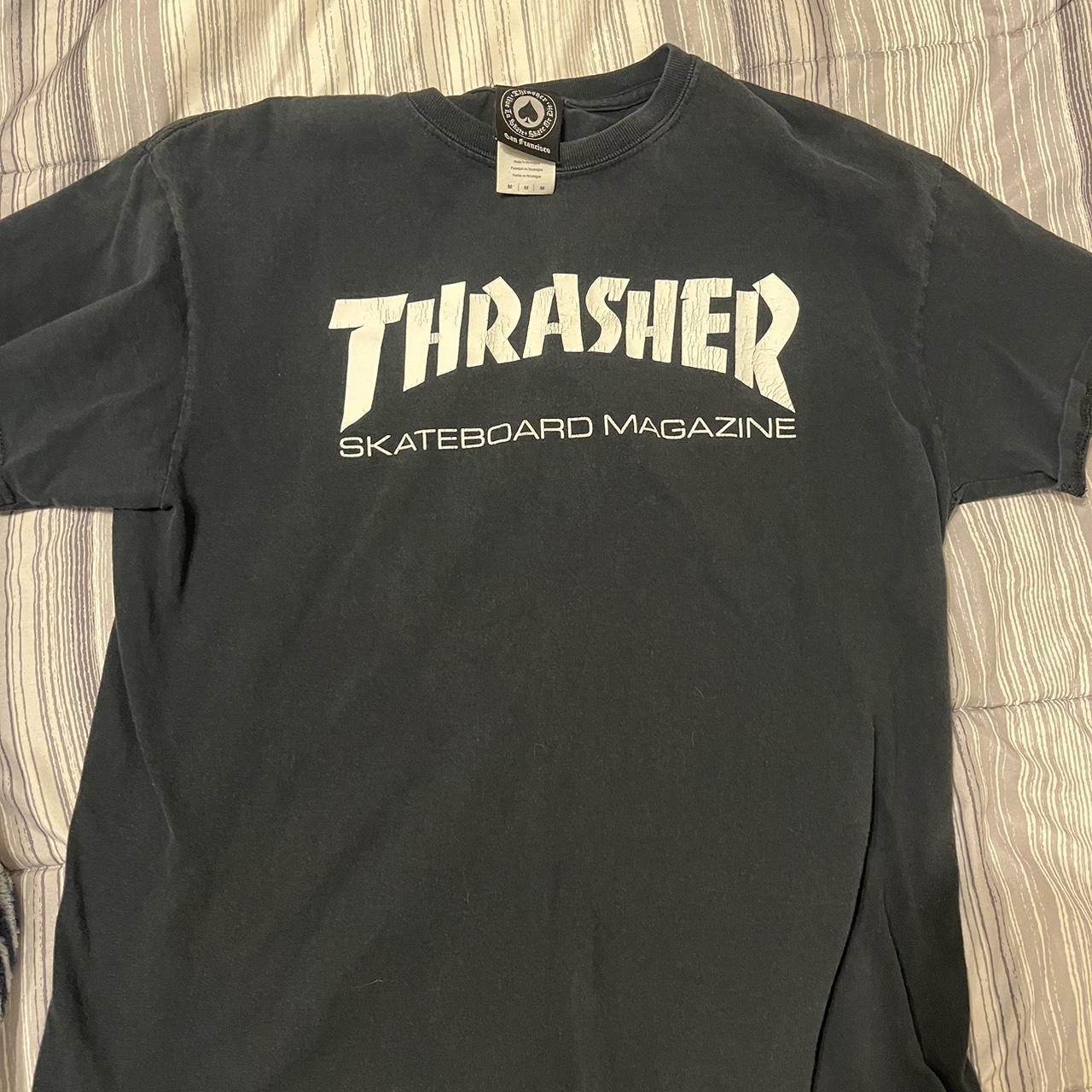 black thrasher tee - Depop