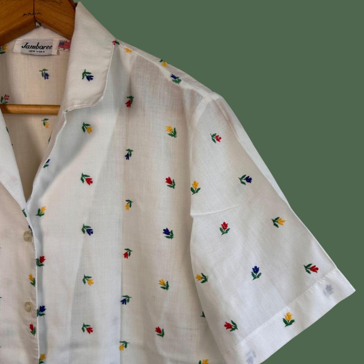 Source Unknown Women's Blouse - White/Multi - 10 … - image 2