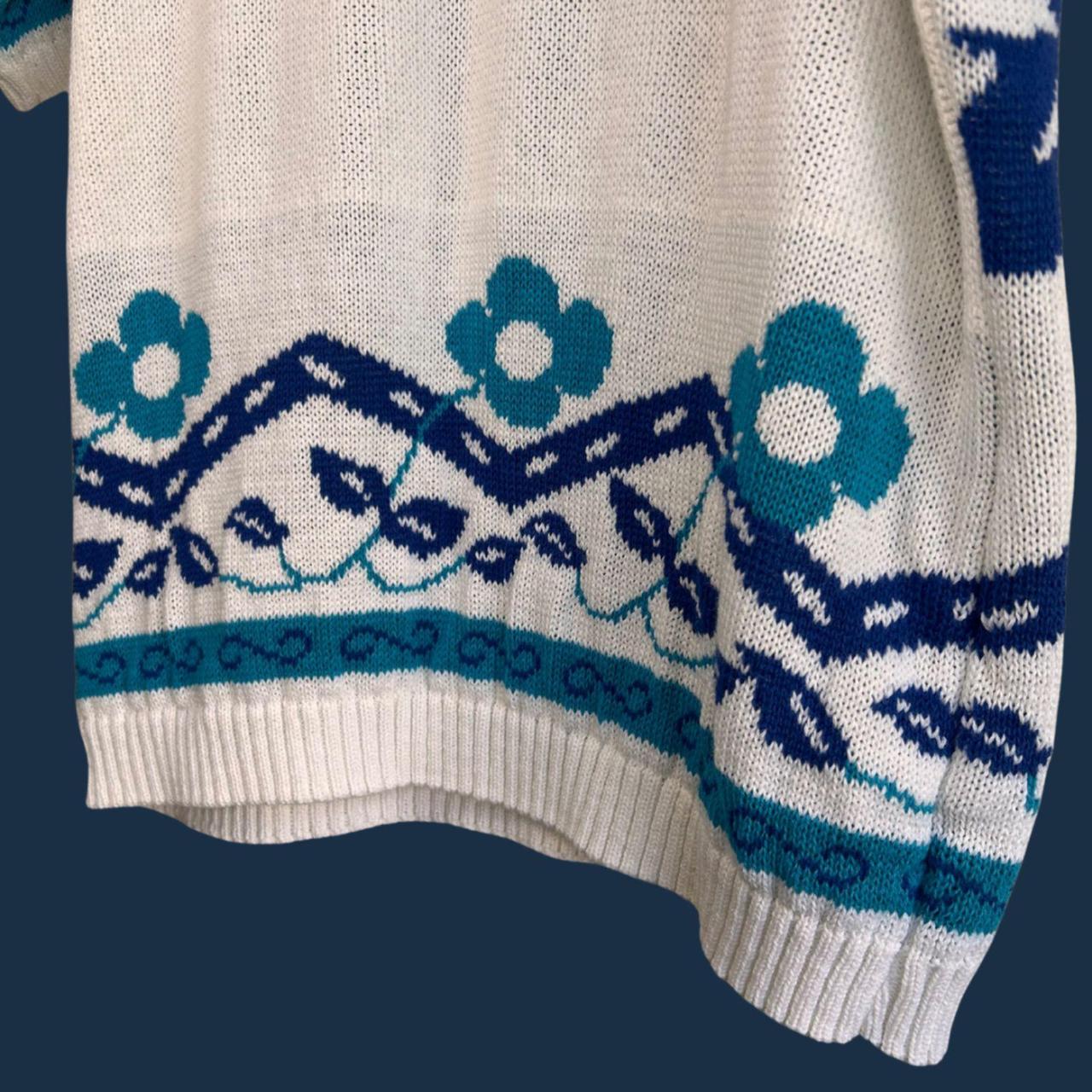 Source Unknown Women's Sweater - White/Multi - M … - image 8