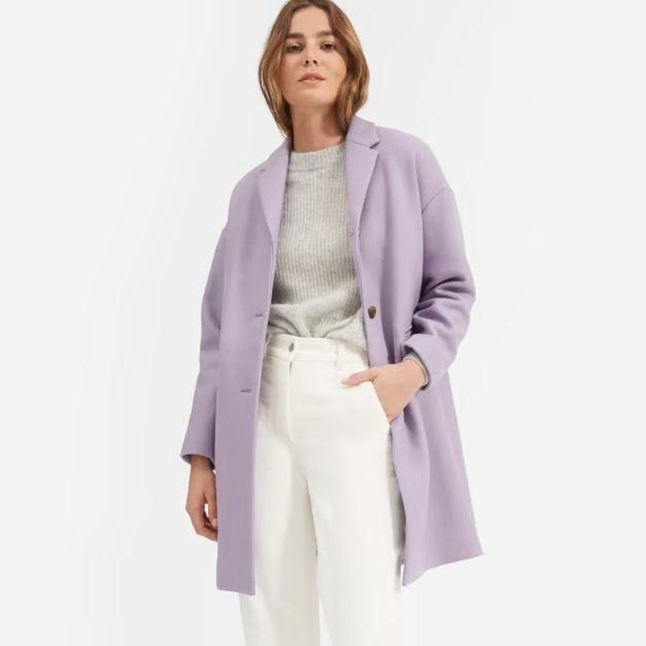 EVERLANE lavender purple wool pea coat size 4