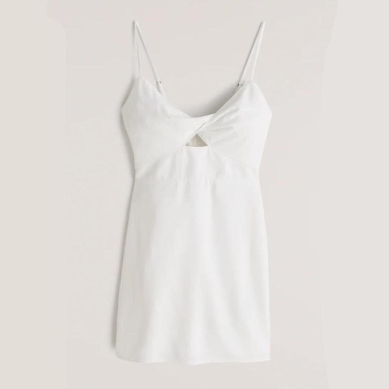Abercrombie white twistfront cutout mini dress... Depop