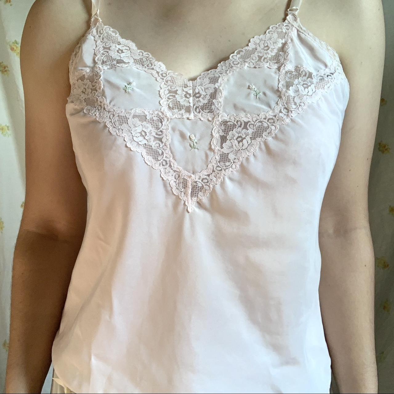 Incredible vintage lacy baby pink cami    - so... - Depop