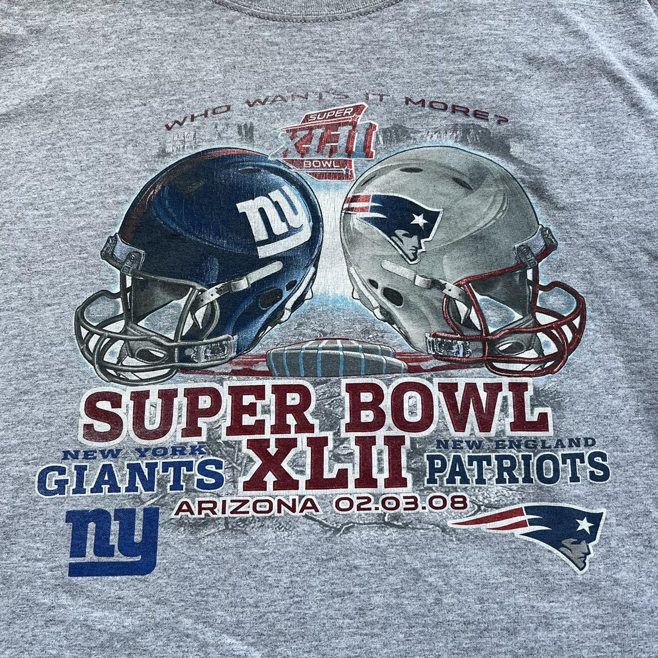 New England Patriots Vs NY Giants Superbowl 08 T Shirt Mens Sz Xl