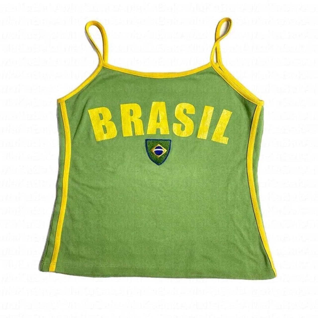 Brasil Shirt Baby Tee Soccer Jersey. Cute vintage... - Depop