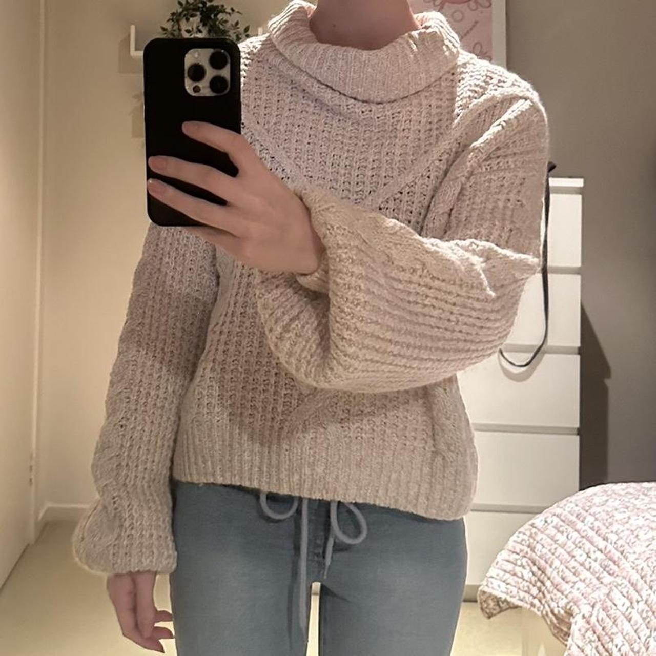 Bardot Women's Cream Jumper Depop