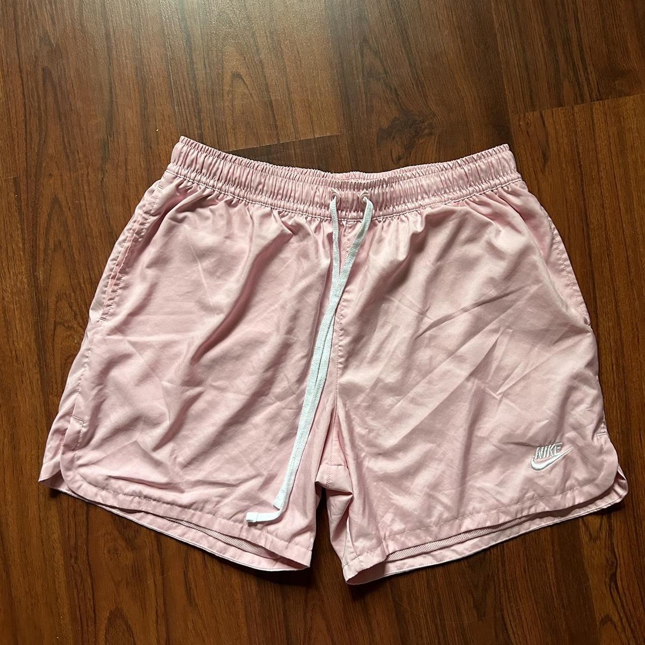 Nike Men's Pink and White Shorts | Depop