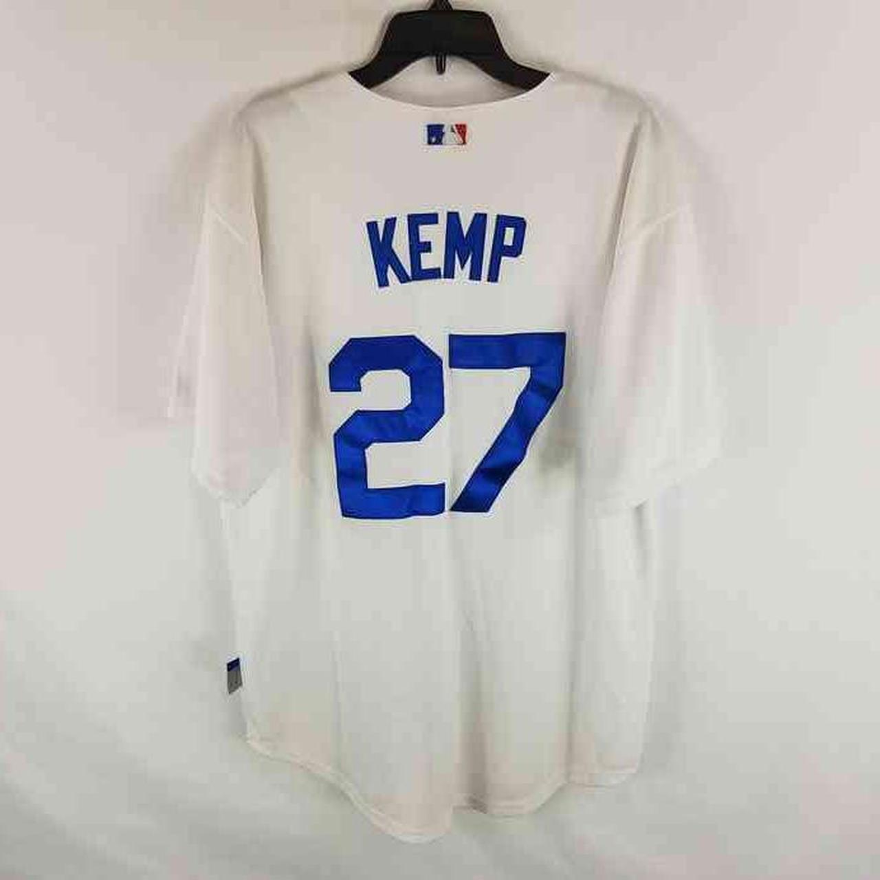 Majestic MBL Dodgers Matt Kemp #27 Men White Jersey - Depop