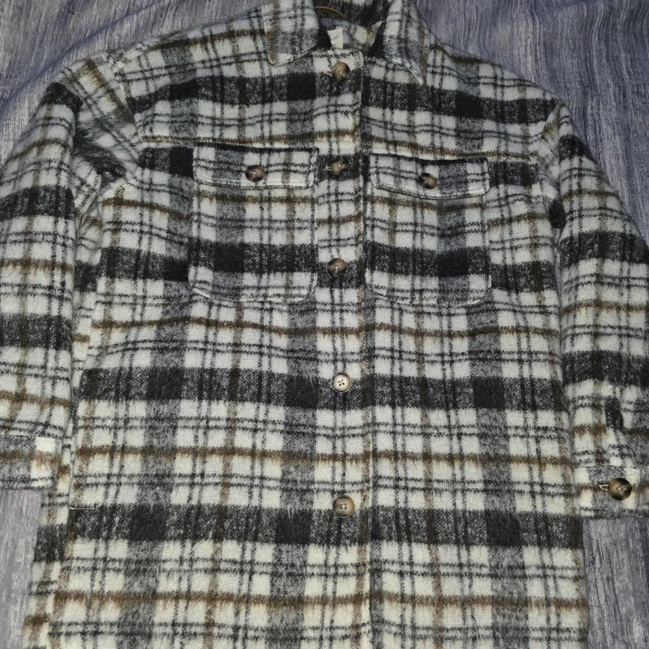 Universal Thread Women's Shacket Jacket - Black/W… - image 2