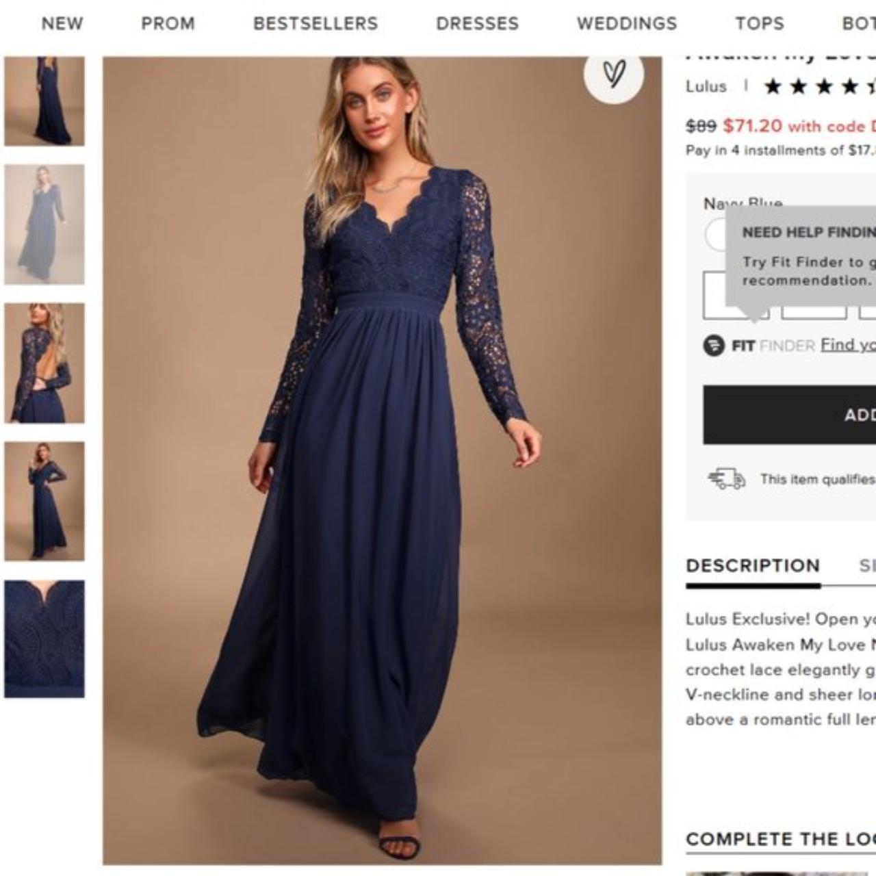 Awaken my love navy blue clearance long sleeve lace maxi dress