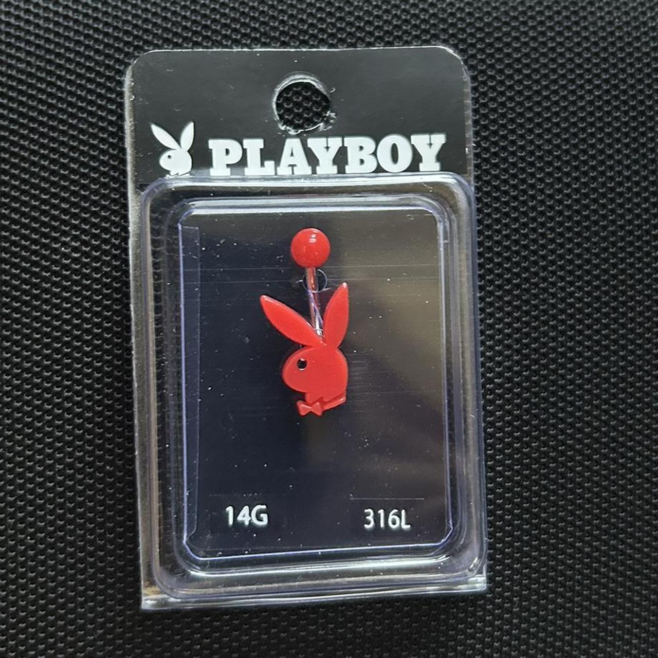 red playboy bunny bellybutton ring brand new... - Depop