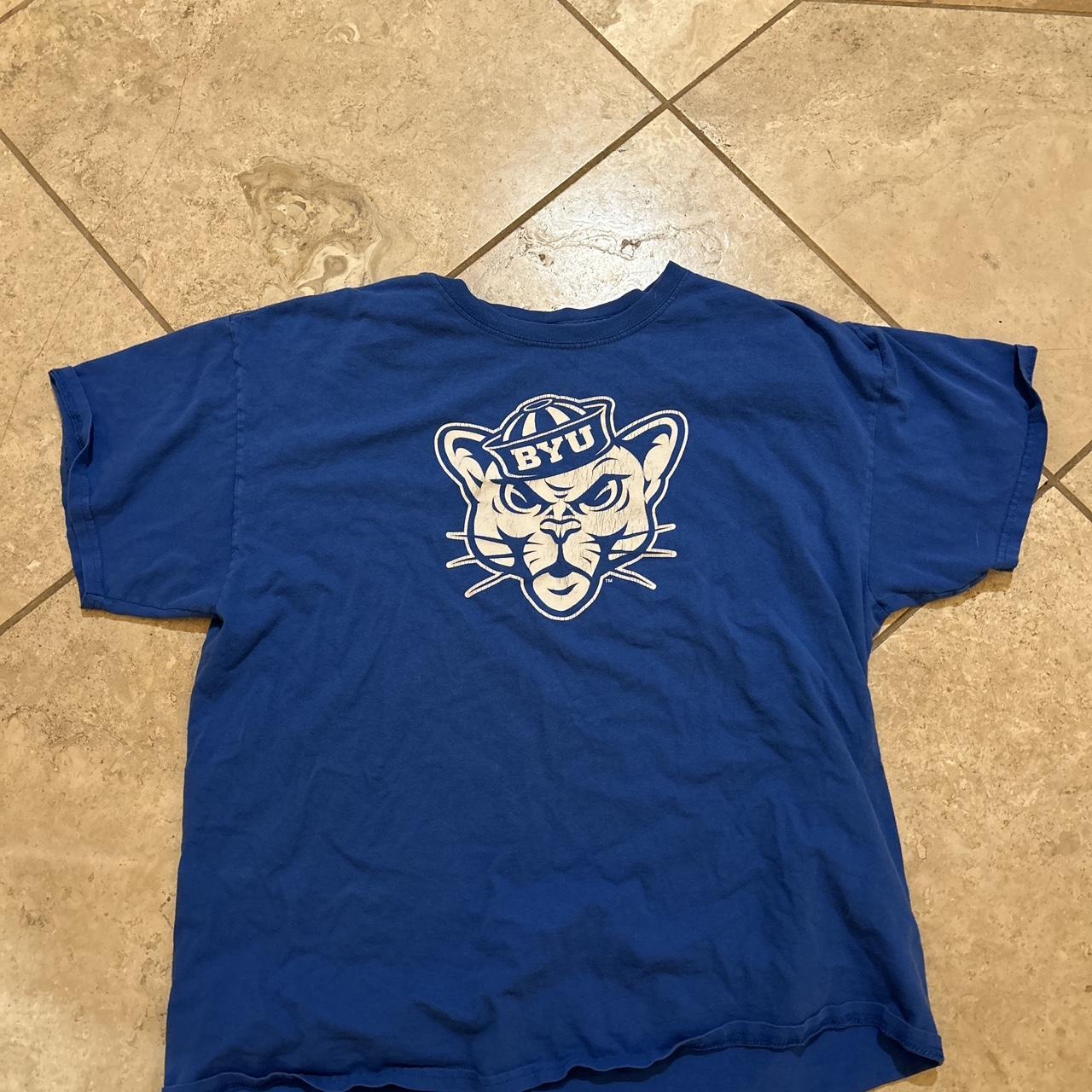 BYU Own The Blue Tee amazing condition Men’s... - Depop