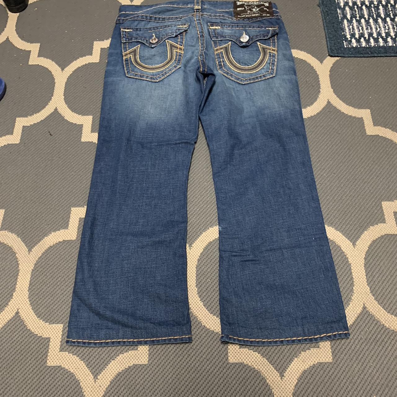 【かつき愛用】TRUE RELIGION ロープステッチストレートジーンズ 限定 TRUE RELIGION ステッチ RICKY ROPE ストレートジーンズ