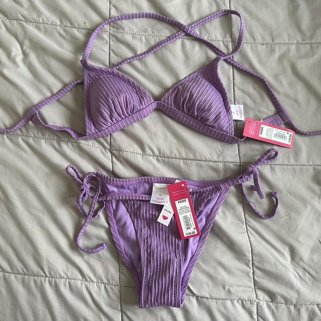 Xhilaration Women's Purple Bikinisandtankinisets Depop