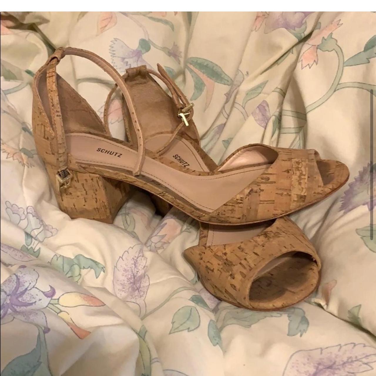 Schutz hot sale cork heels