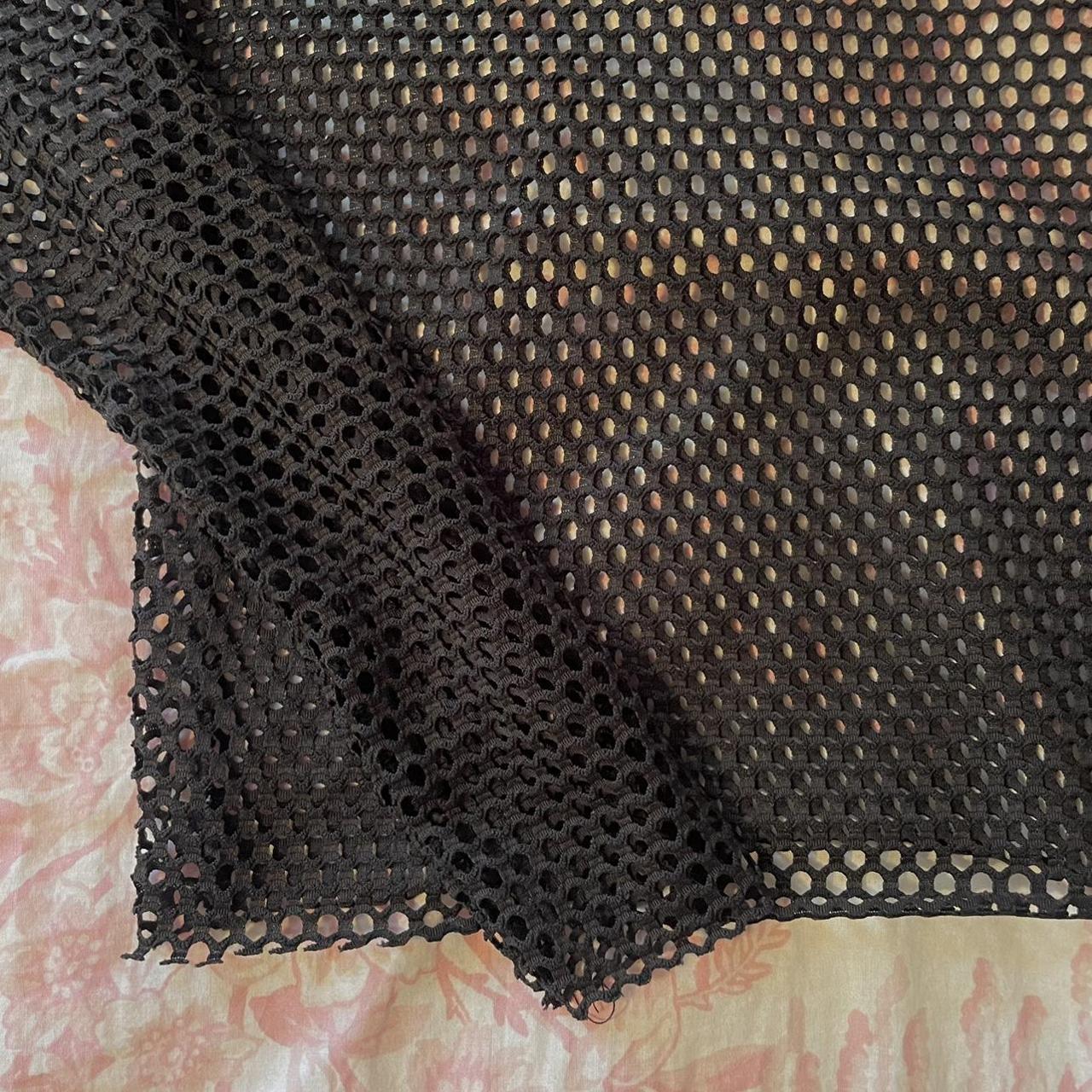 Black long sleeve mesh top. worn once, great for a... - Depop