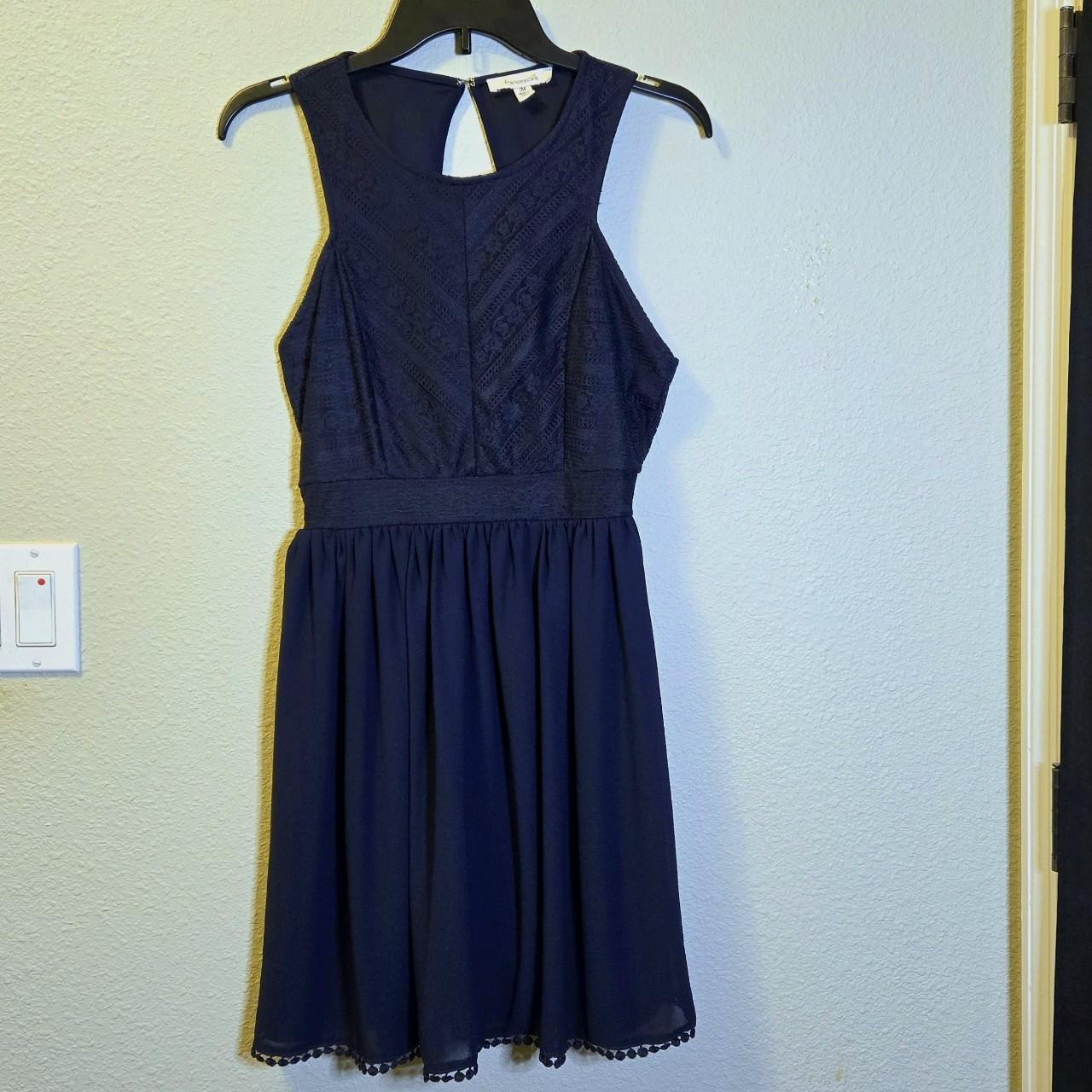 Francesca's blue lace dress best sale