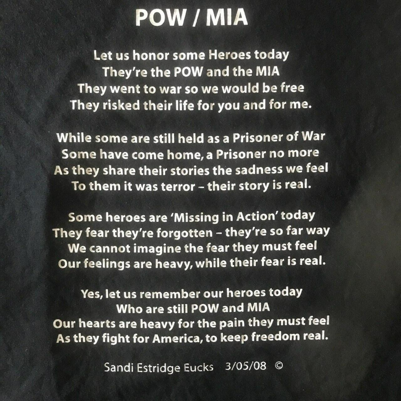 POW MIA Mens T Shirt XXL. - Depop