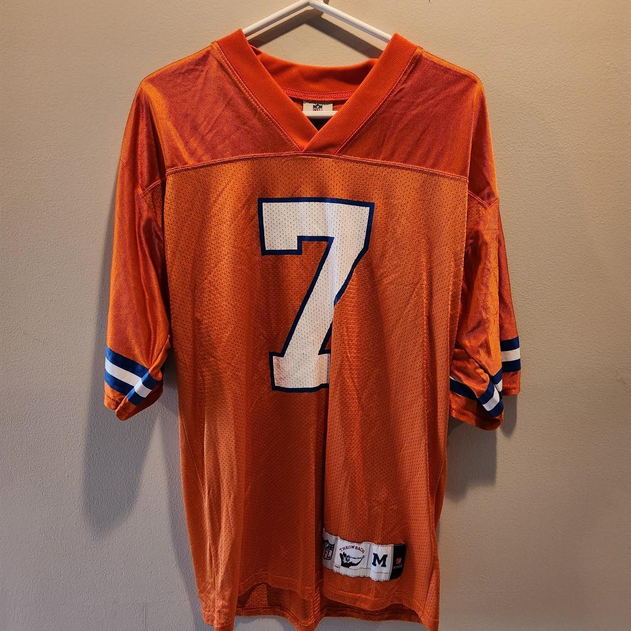 Vintage John Elway Demver Broncos Jersey #7 Blue XL - Depop