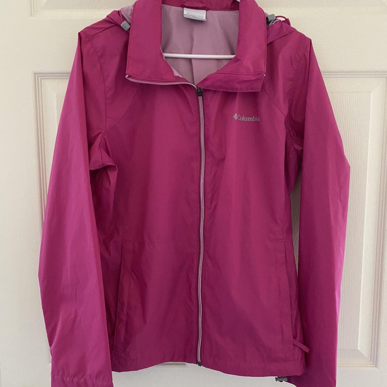 Hot pink columbia rain jacket best sale