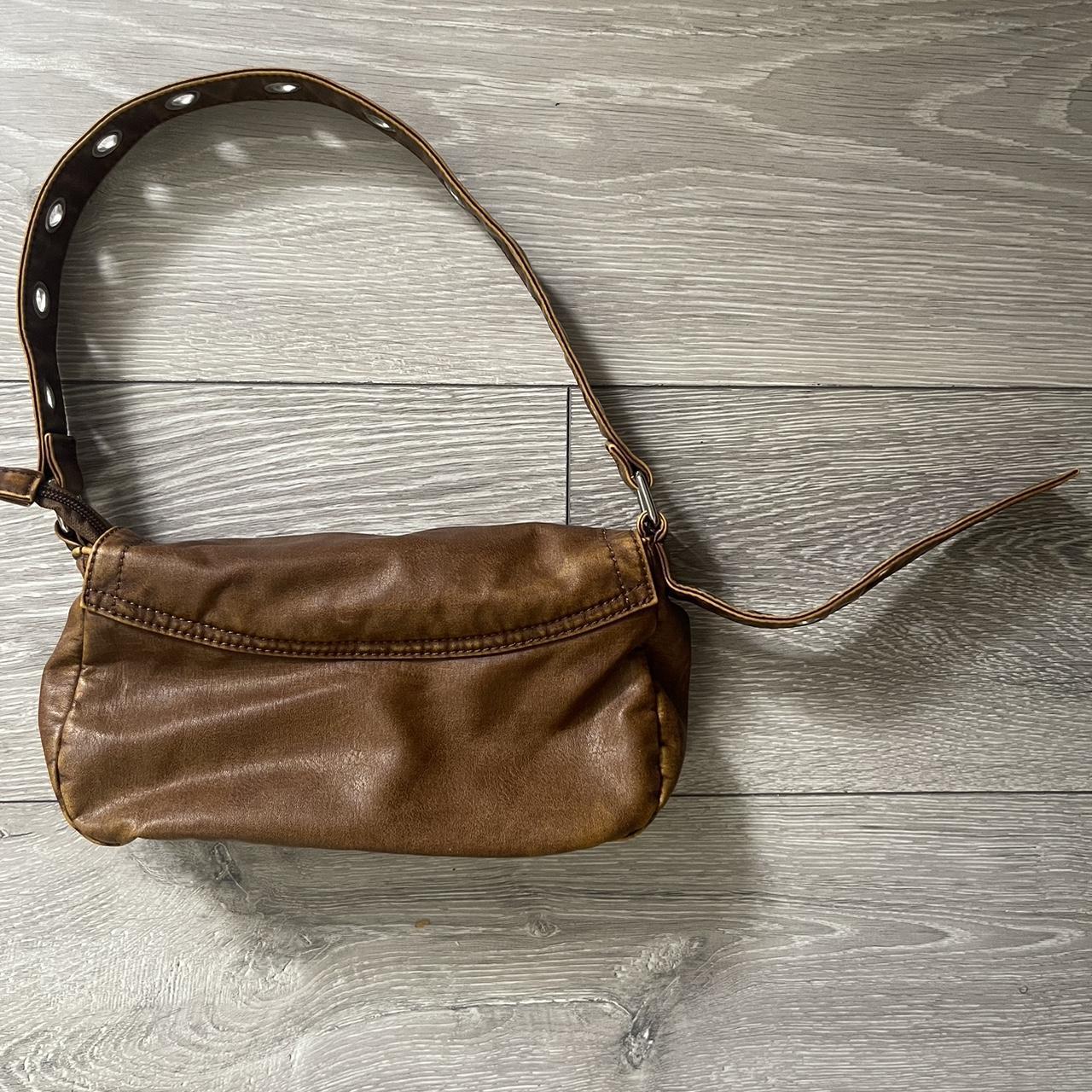 Brown / Tan leather Shoulder bag Worn a few times,... - Depop